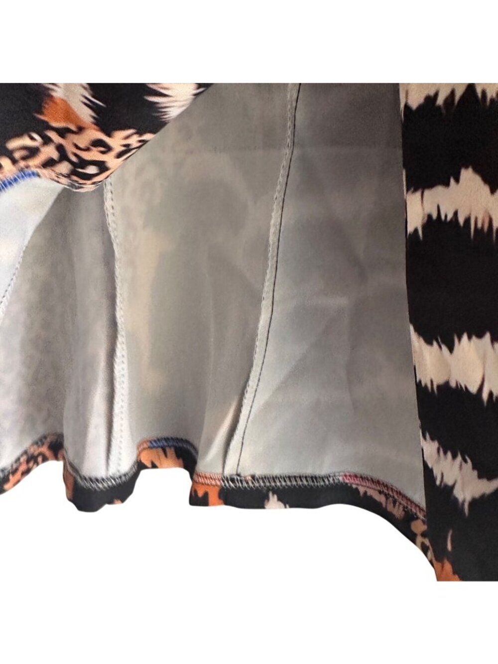 Animal Print Size XXL Multi-Color Leopard Zebra Patchwork Design - Picture 8 of 12